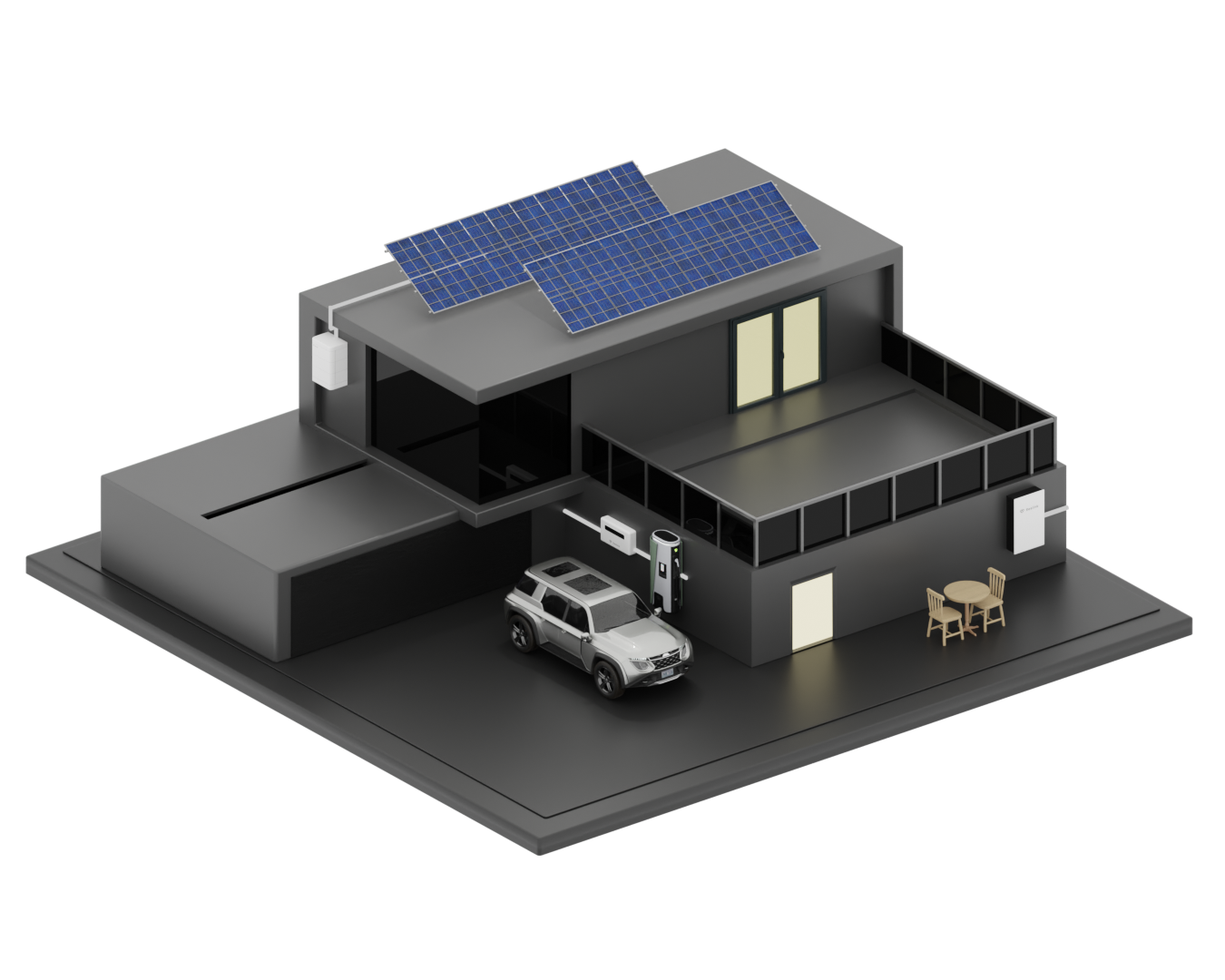 House with solar panels